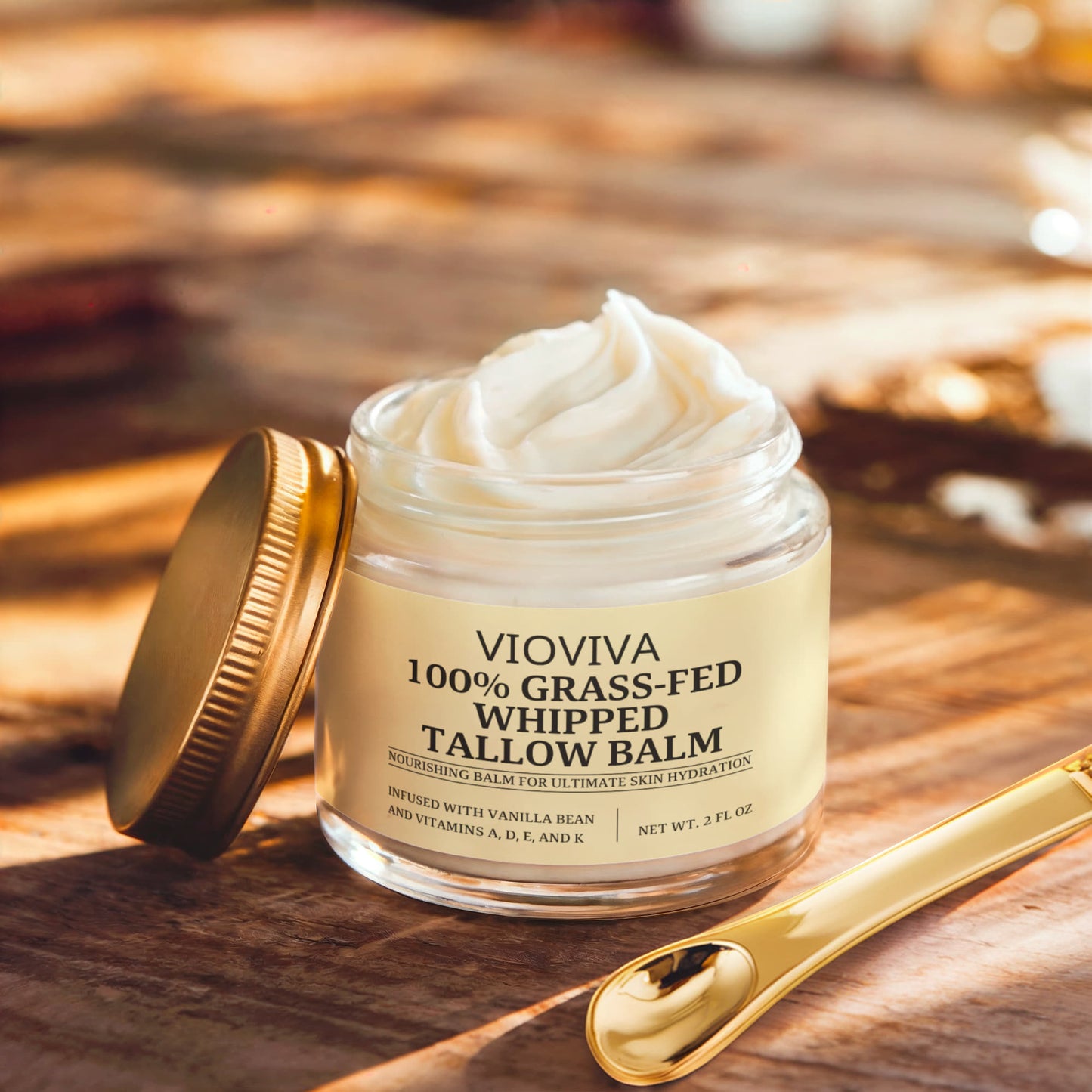 Whipped Grass-Fed Tallow Balm with Vanilla Bean