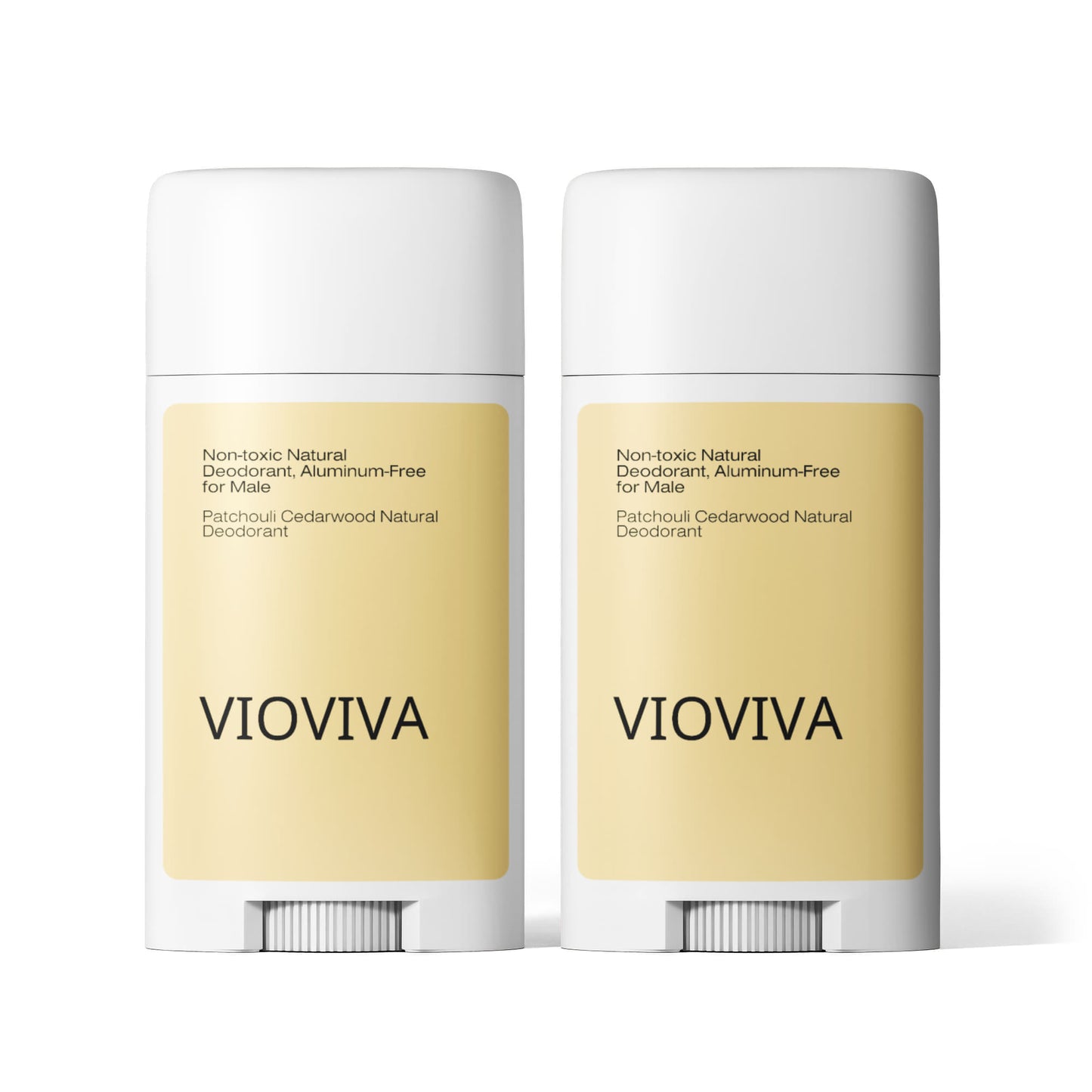 2 Pack Non-toxic Natural Deodorant, Aluminum-Free for Men
