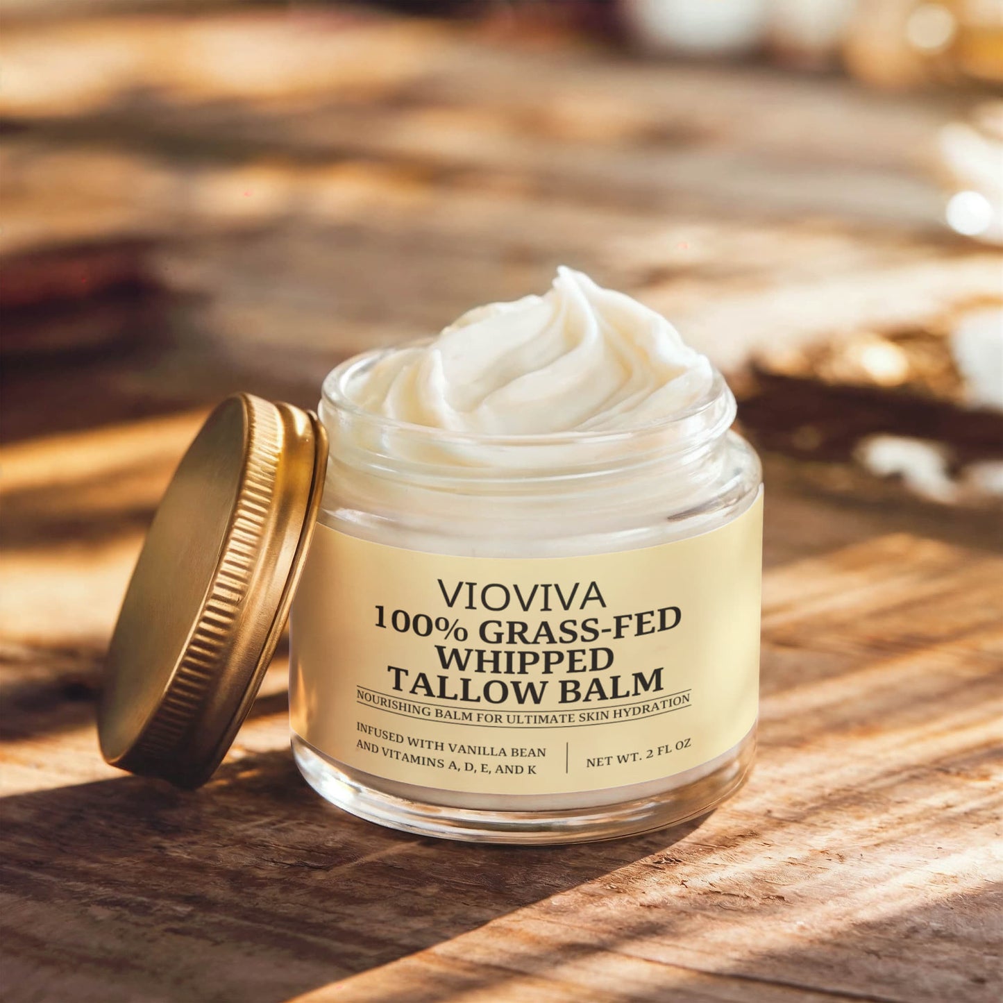 Whipped Grass-Fed Tallow Balm with Vanilla Bean